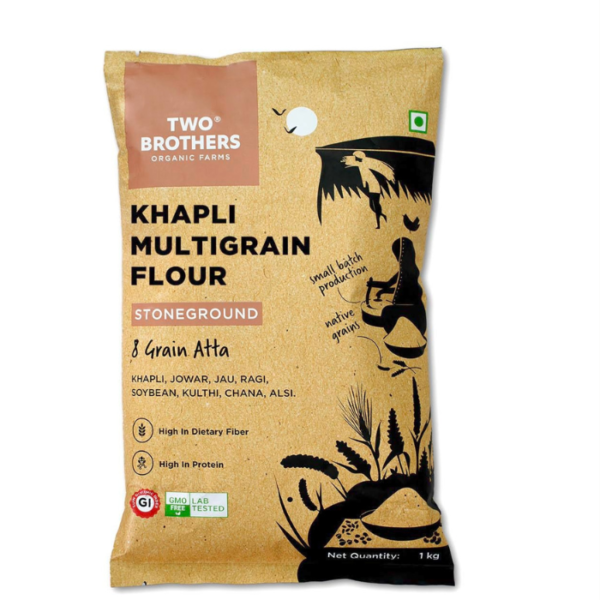 Two Brothers Organic Farms Khapli Multigrain Atta (1kg)