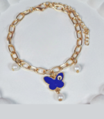 Butterfly Painted Evil Eye Bracelet - Image 2