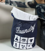 Aquanest Foldable Canvas Laundry Basket - Image 2