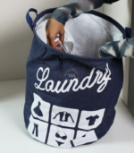 Aquanest Foldable Canvas Laundry Basket - Image 4